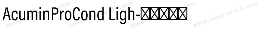 AcuminProCond Ligh字体转换